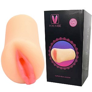 Masturbador Super Real Vagina Feito em Cyberskin - 10x4,8CM