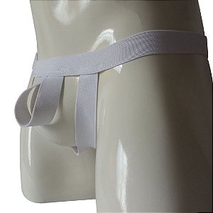 Cueca Com Anel Peniano Em Elástico Branco Jockstrap