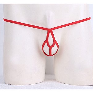 Cueca Masculina Com Anel Peniano Tanga Fio Dental Jockstrap Vermelho