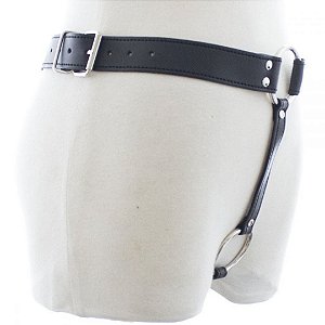 Anel Peniano 6 Cm Com Cinto Masculino e Suporte Para Próteses