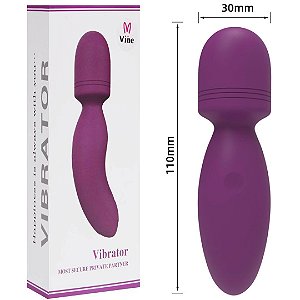 Vibrador Mini Massageador Recarregável Com 10 Velocidades