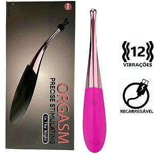 Vibrador Clitoriano Golfinho Pink 12 Velocidade Recarregável