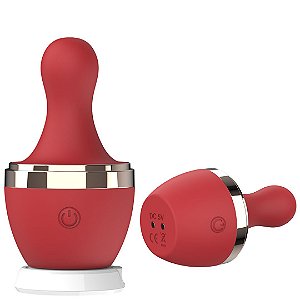 Vibrador Estimulador de Clitóris Massageador Egg Vermelho 10 Velocidades