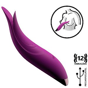 Vibrador de Clitóris e Seio com 12 Vibração Recarregável