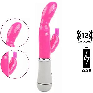 Vibrador Ponto G com Estimulador de Clitóris 12 Vibração