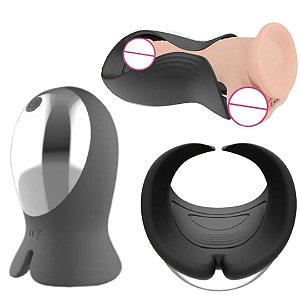 Masturbador Peniano Masculino Com 12 Vibrações Silicone Xuanai