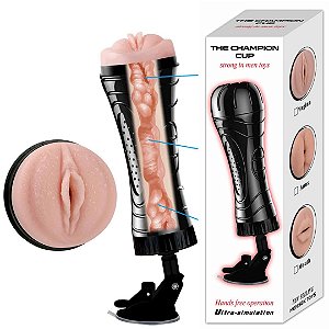Masturbador Lanterna Alta Simulação da Vagina com Ventosa