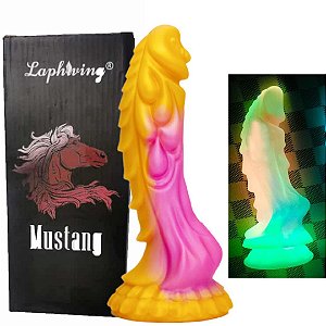 Pênis Dildo Realístico Monstro Em Neon de Silicone - 22x4cm