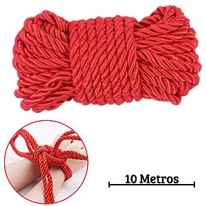 Corda de BDSM Fetish-Shibari com 10 Metros na cor Vermelha