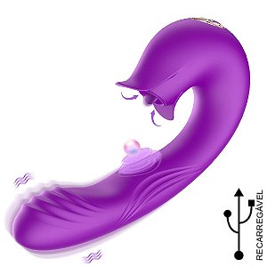 Vibrador de Clitoris e Penetrador para Ponto G Recarregável