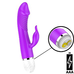 Vibrador Feminino Com Estimulador de Clitóris e Ponto G