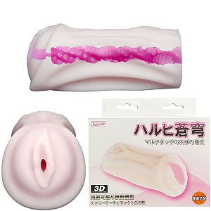 Masturbador Vagina Oriental Com Capsula Vibratória BAILE 3D