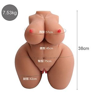 Masturbador Meio Corpo Plus Size Feminino Com Vagina e Anus
