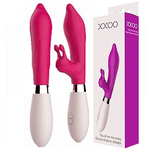 Vibrador Ponto G Com Estimulador Clitoriano de 10 Velocidade