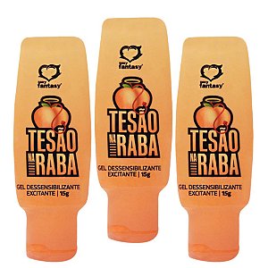 KIT 03 Tesão Na Raba Gel Dessensibilizante e Excitante Anal