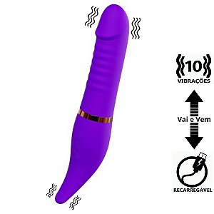 Vibrador Ponta Dupla para Estimular Clitoris e Ponto G - USB