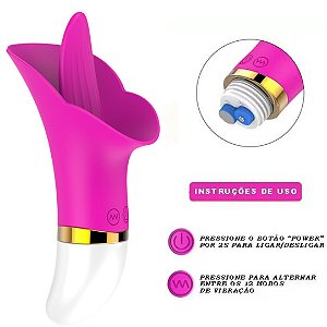 Vibrador Formato Língua Estimuladora de Clitóris Sex Tongue