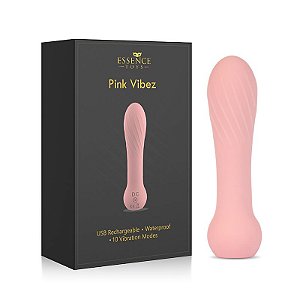 Massageador Estimulador 10 Vibrações Pink Vibez USB Silicone Rosa