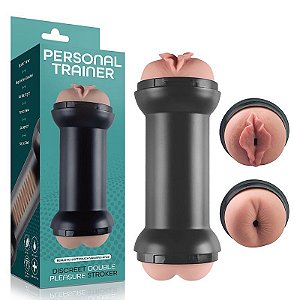 Masturbador Halter Ponta Dupla Vagina e Ânus Penetravel 22CM