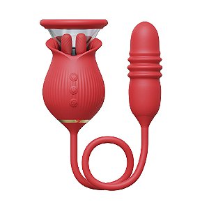 Vibrador Com Penetrador e Sugador e Estimulador de Clitóris