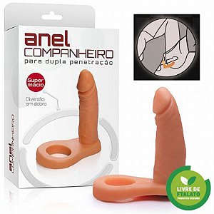 Anel Peniano Companheiro dupla penetração Pele - Sexshop