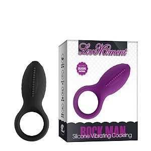 Anel Peniano Vibratório com Saliências Massageadoras - Sexshop