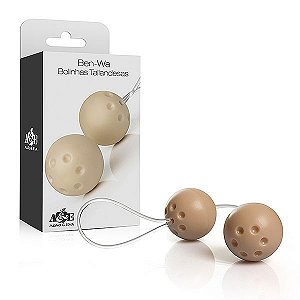 Ben-wa - Conjunto 2 bolas pompoar - Marfim - Sex shop