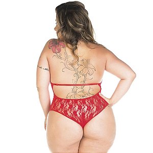 Body Sensual Luxo Branco Plus Size Pimenta Sexy - Lingerie Plus Size