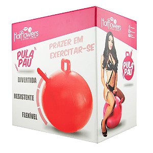 Bola Pula Pula Rosa com Pênis realista Hot Flowers - Sex shop