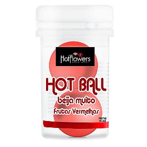 Bolinha Beija Muito Frutas Vermelhas 2 Unidades HotFlowers - Sexshop