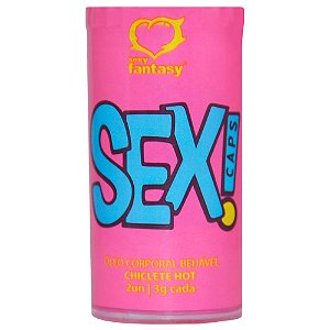 Bolinha Beijável Chiclete Hot Sex Caps 02 Unidades Sexy Fantasy - Sexshop