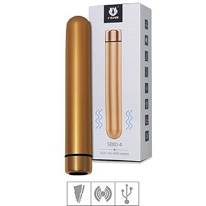 Vibrador Capsula em Metal Dourada Com 9 VIbrações S-Hande - Seed 4 - Sex shop