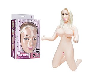 Boneca Loira de Joelhos - 110cm, Ânus e Vagina Penetráveis - Sex shop