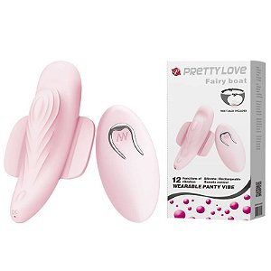 Calcinha Vibratória com Controle Wireless e 12 Modos de Vibração - PRETTY LOVE FAIRY BOAT - Sexshop