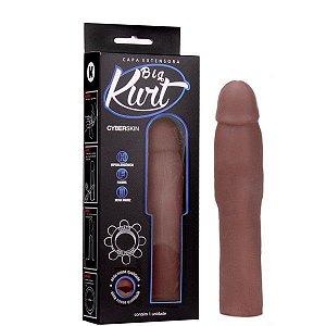 Capa Peniana Extensora Kurt - 10cm Marrom - Sexshop