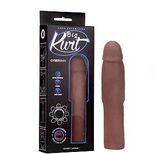 Capa Peniana Extensora Kurt - 12cm Chocolate - Sexshop