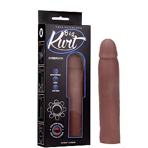 Capa Peniana Extensora Kurt - 4cm Marrom - Sexshop