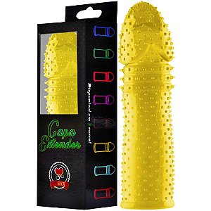 Capa Peniana Silicone Colors Amarela 15CM SOULSEX - Sex shop