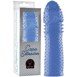 Capa Peniana Silicone Colors Azul 15CM SOULSEX - Sex shop