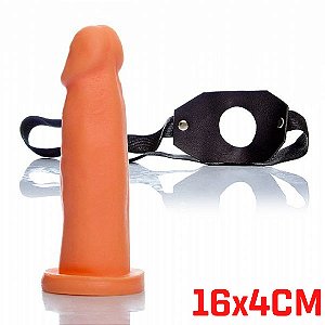 Cinta em Elástico com Capa Peniana Bege - PVC 16cm