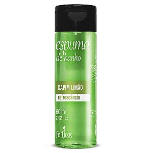 Espuma de Banho Capim Limão Refrescância 60ml Feitiços - Sexshop