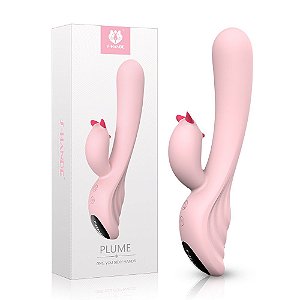 Vibrador Estimulador Duplo Ponto e Clitoris em Silicone USB - S-Hande PLUME - Sexshop