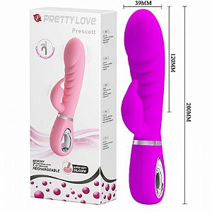 Estimulador de Ponto G e Clitóris Recarregável - Prescott - Pretty Love - Sexshop