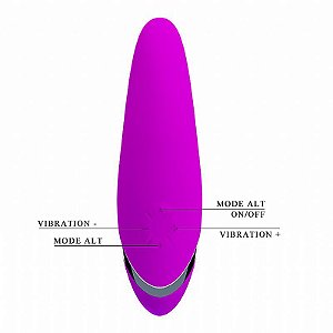 Estimulador e Vibrador Feminino Recarregável - Spoony - Pretty Love - Sexshop