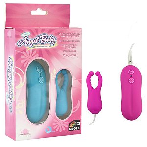 Estimulador feminino com 10 níveis de vibração - Angel Baby - Sexshop