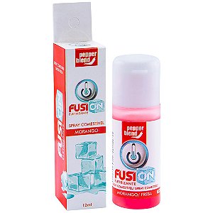 Fusion Vibrador liquido Comestível MORANGO 12ml Pepper Blend - Sex shop