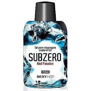 Gel para massagem beijável SUBZERO - Red Passion - Sexshop