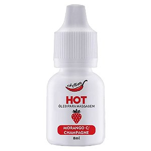 Gotas do Prazer Aromática Morango com Champanhe 8ml Chillies - Sexshop