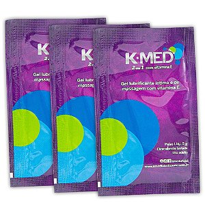 K-Med 2 em 1 Lubrificante Íntimo 03 Sachês CIMED - Sex shop