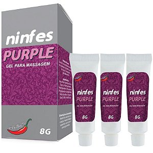 Kit 03 Adstringente Ninfes Sempre Virgem Purple 8gr Chillies - Sexshop